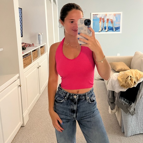 HOT PINK URBAN OUTFITTERS HALTER NECK - Picture 1 of 4